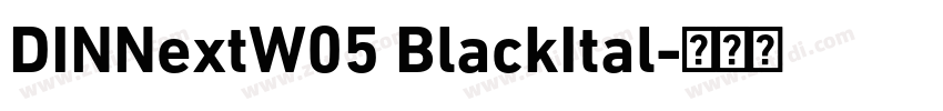 DINNextW05 BlackItal字体转换